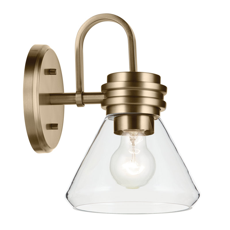 9.5" 1-Light Wall Sconce with Clear Glass, Bronze