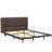Floating Bed Frame With Remote - Controlled Led Lights, Full Size Modern Pu Leather Platform Bed, Coffee Color, Structure, Simple Setup And Under Wood, Coffee, Installation-990874964-990874965