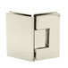 FHC VAL180BBRZ Valore HD Square Glass-To-Glass Hinge, Brass Material, 180 Degree Hinge Angle, 145 lbs Maximum Door Weight, Brushed Bronze Finish