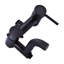 Ensemble de douche mural noir mat 8 po avec douchette Ashland - Luminaire laiton à double commande
