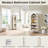 Angled Arch Bathroom Cabinet, 5 Tiers Geometric Cabinet with Storage, Modern Triangular Top Angled Arch with Adjustable Shelves, Wood Cabinet w/Open Display Shelves-10453192-30451799