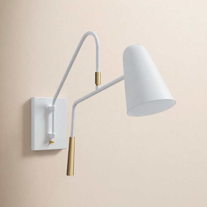 Tedder Swing Arm Sconce, Matte White