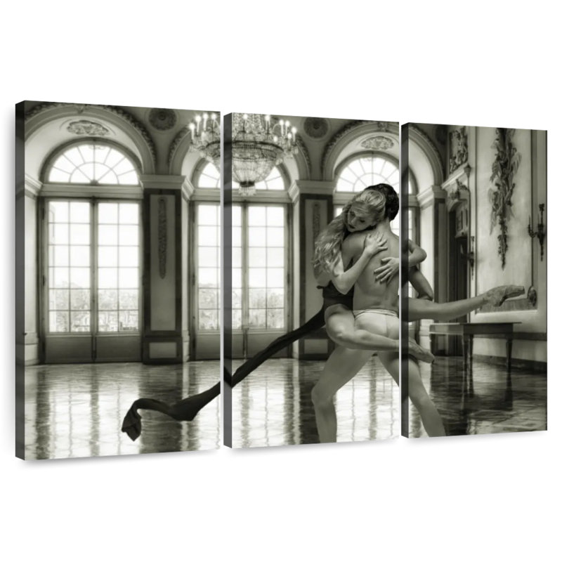 Enn Danseur And Ballerina, H 24 po x l 38 po