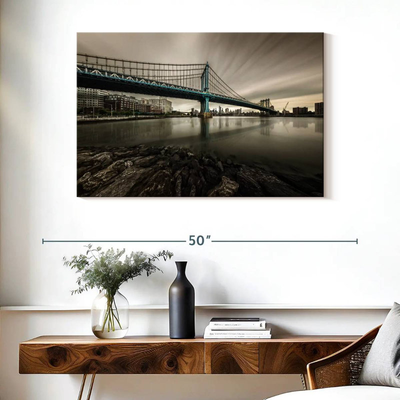 Lilie Manhattan Bridge NY, H 26 po x l 39 po