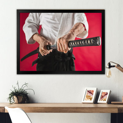 " Man Training Aikido Martial Arts Studio "