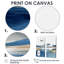«Blue Waves Heights Golden Coastal - Waves», reproduction d'art sur toile, paysage bleu, 2 pièces-338785593-338785592-338785539