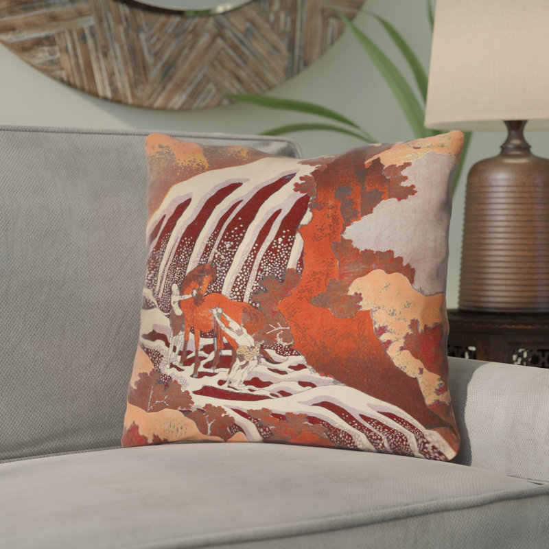Coussin en coton Katsushika Hokusai, 26 po x 26 po