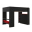 Lit superposé double avec bureau à hauteur réglable, avec garde-robe et éclairage RVB-1419350334