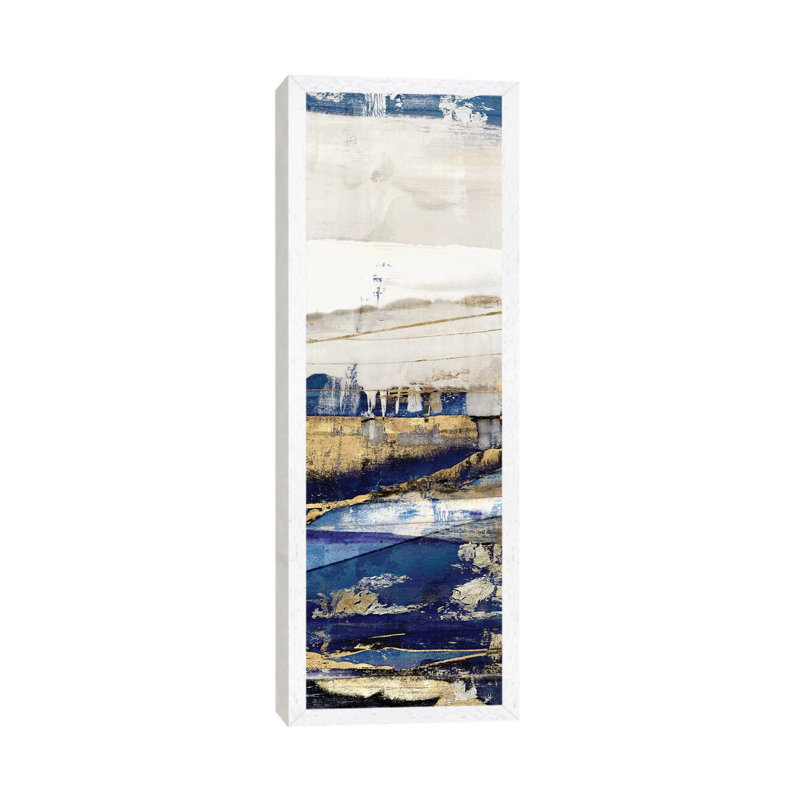 Ultramarine II by Isabelle Z - Panoramic Print on Canvas, 30.48 cm H x 91.44 cm W, White Framed