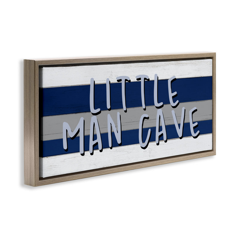 «Little Man Cave», art mural sur toile flottante par Kim Allen, Cadre flottant orme Montalcino, H 31 po x l 14 po