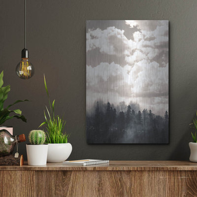  «Fog 1» par Decent Exposures, art mural en métal, 12 po x 16 po