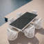 Pavia 96" Dining Table Dekton Top-1068071550-1068071551