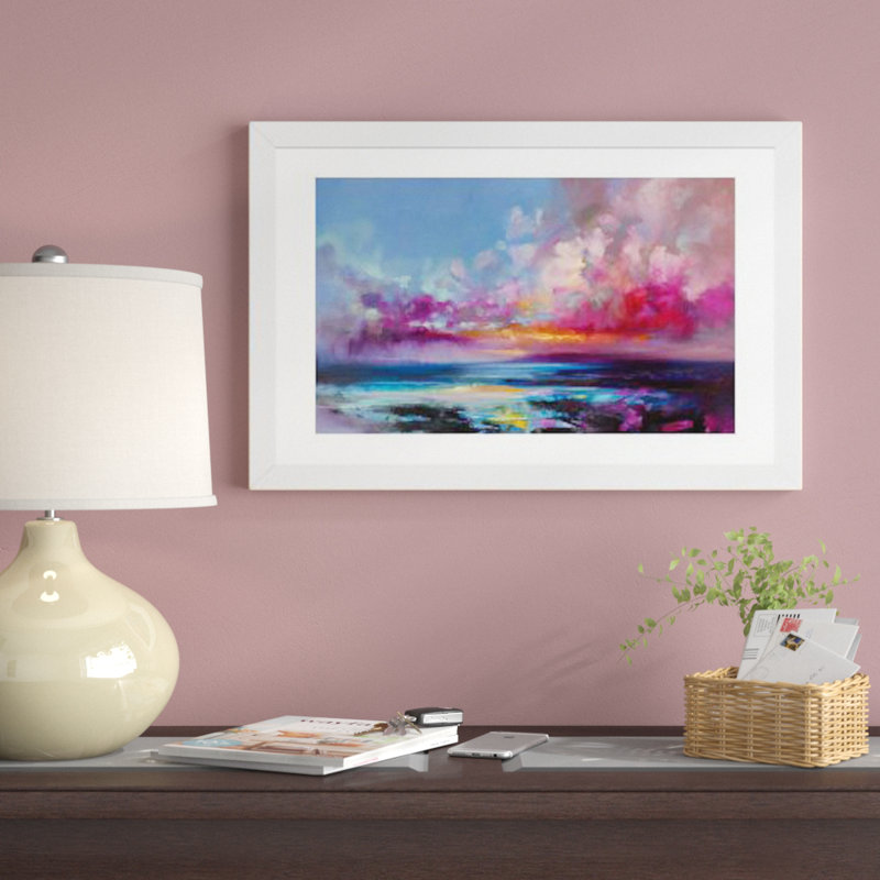 Arran Glow par Scott Naismith, H 16 po x l 24 po, Cadre blanc, Impression encadrée