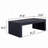 47.6" Modern Black Ribbed Coffee Table – Rectangular Low Profile Center Table for Living Room