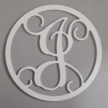 Monogram Script Initial Circle Door Hanger – Simply Adorable Creations