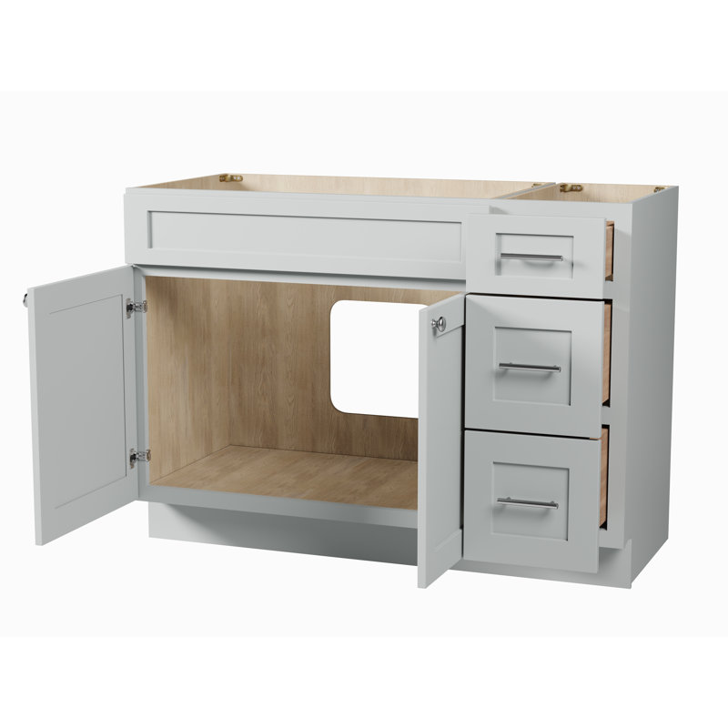 Base de meuble-lavabo simple 48 po Disar, Gris
