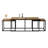 Modern Coffee Table with 2 Side Tables, Oak & Black, 47.2 x 19.7 x 23.6 inches | 100% Melamine Coated Particle Board, Metal Frame | Extendable, Multipurpose with Additional Storage, Industrial Design