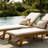 Vinita Outdoor Acacia Wood Chaise Lounge Set , Cushion Included-1524664327-1594130668-1594157383