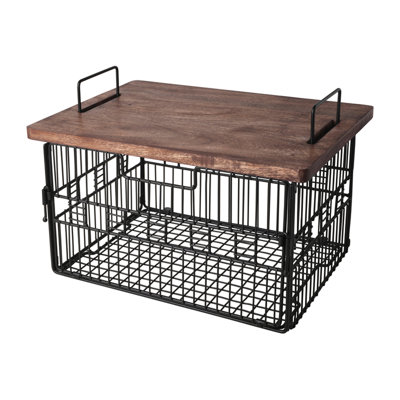 Gourmet Basics by Mikasa Madam Grid Stacking Basket with Lid