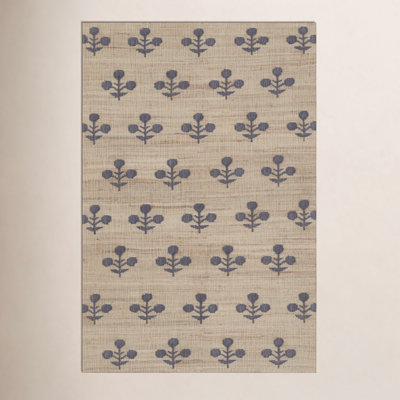 Erin Gates by Momeni Orchard Bloom Blue Hand Woven Wool and Jute Area Rug