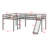 L-Shaped Loft Bed With Ladder And Slide-565720449