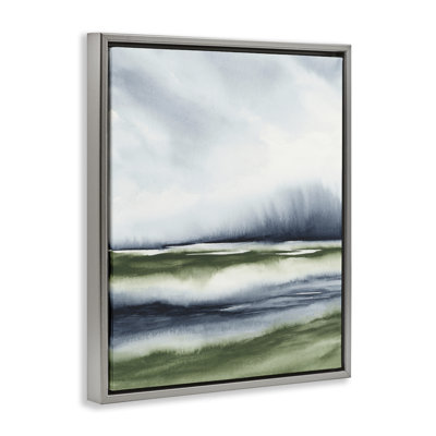 Sage Shadows Landscape Floating Frame, design by 1x