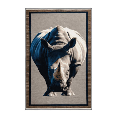  Tapis lavable noir Rhinoceros