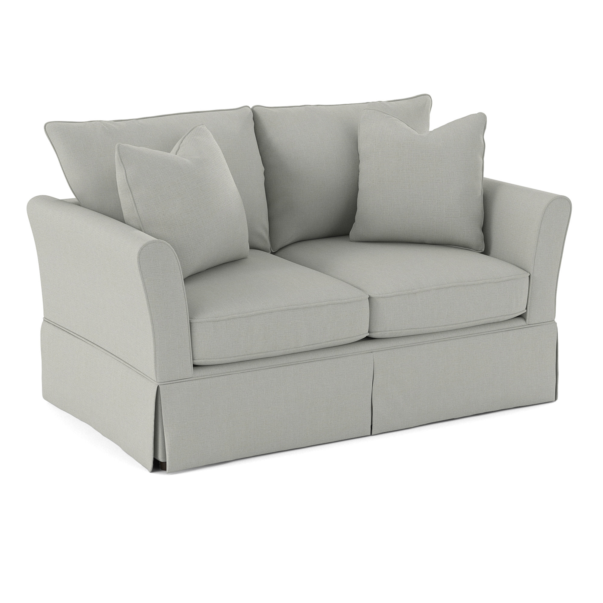 Shelby 60'' Upholstered Sleeper Sofa, Drusky Moonglow Sustain® Basketweave