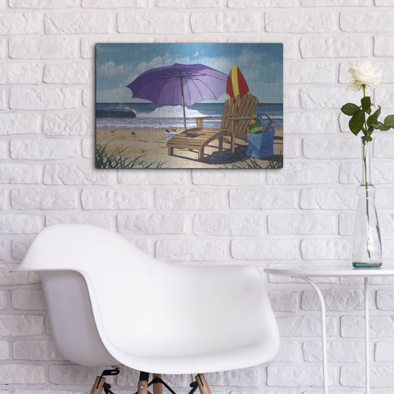 Art mural en métal Rosecliff Heights «Shore Thing» par Scott Westmoreland, H 16 po x l 24 po