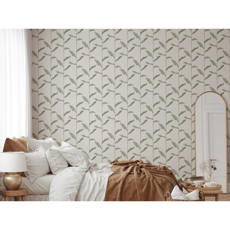 Nomad 10' L x 24" W Wallpaper Roll, Golden Night, Faux Grasscloth