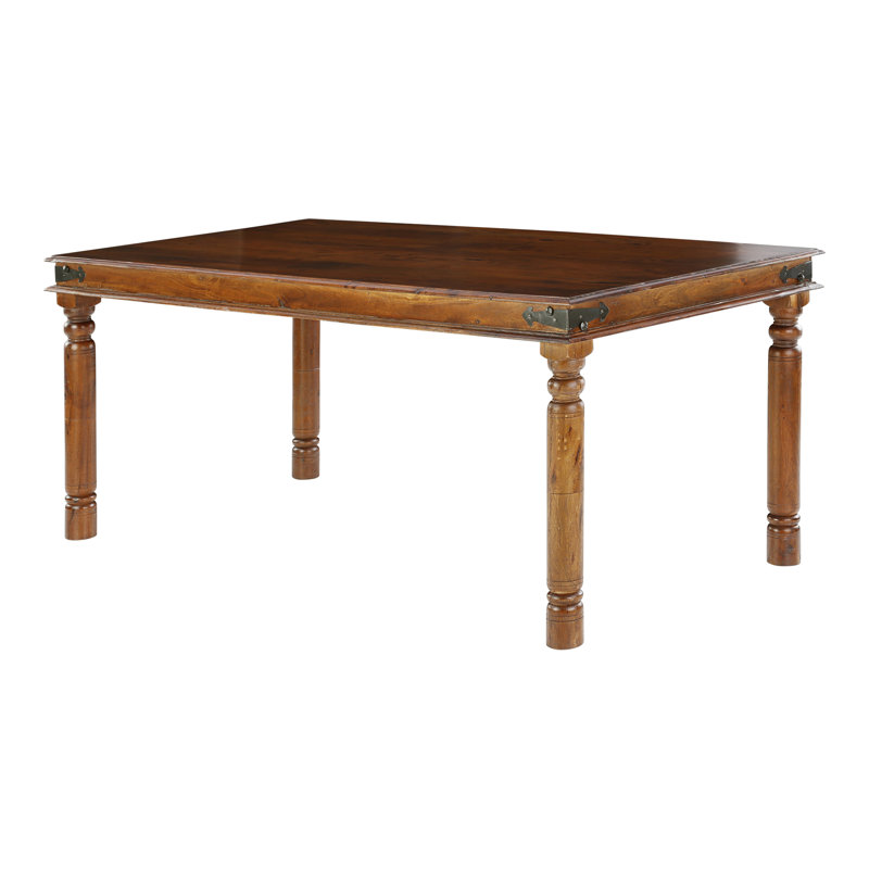 Lugano Solid Wood Top Dining Table, 76cm H x 180cm L x 90cm W