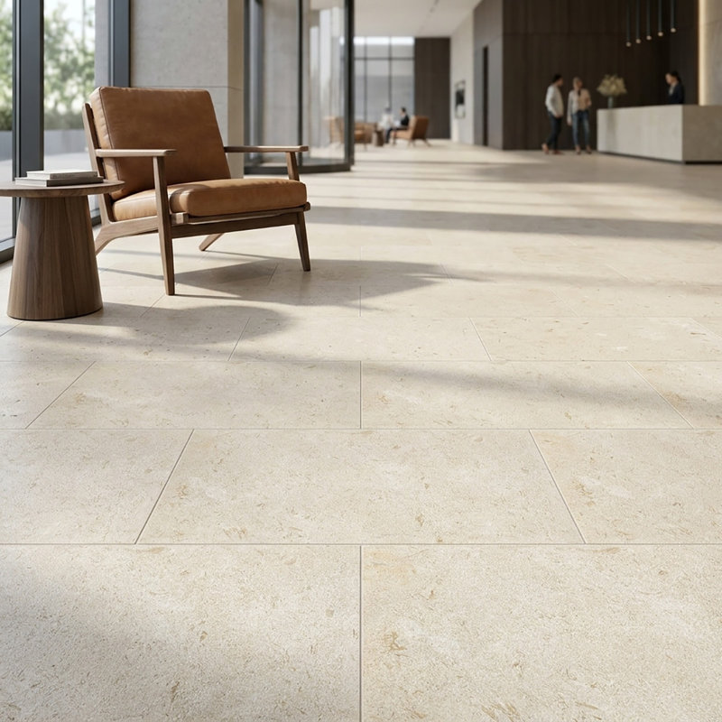 Symra Shell Brushed 18x36 Limestone Tile