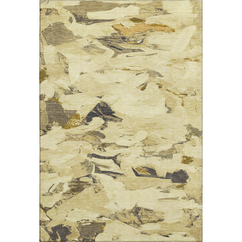 Premium Machine Washable Kumbhar AMF1344 Abstract Rug, Rectangle 10' x 14'