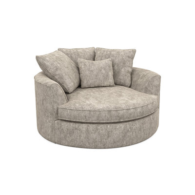 Fauteuil demi-tonneau en polyester de 61 po Ashonte Anjuan