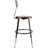 Backed Adjustable Height Ergonomic Industrial Stool with Footring-1662858887