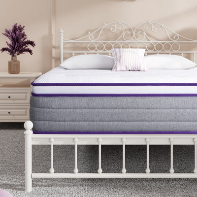 24Cm Memory Foam Pockect Sprung Coils Hybrid Mattress For Lower Motion, Mediun Firm Mattress in-a-Box