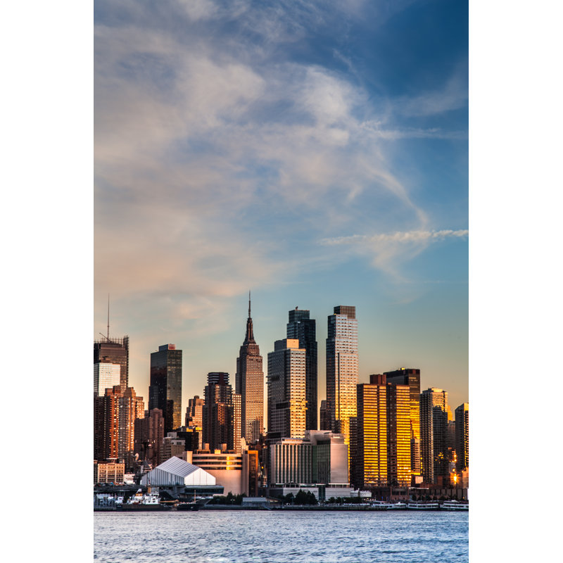 Madason Manhattan Skyline - Wrapped Canvas Print, 46cm H x 30cm W x 3.8cm D