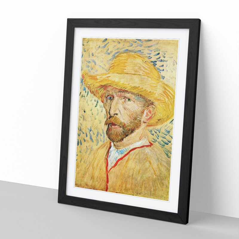 Self-Portrait Vol.4 by Vincent Van Gogh - Picture Frame Painting, Black Framed, 65cm H x 48cm W x 2cm D