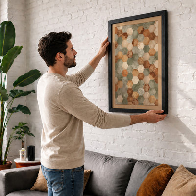 Honeycomb Tessellation Geometric - Framed Print