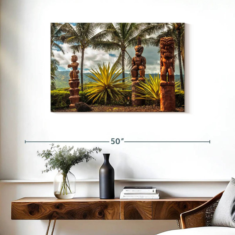 Lilie Hawaii Tiki Statues, H 24 po x l 36 po