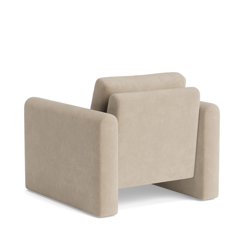 Knox Accent Chair, Velvet - Beige