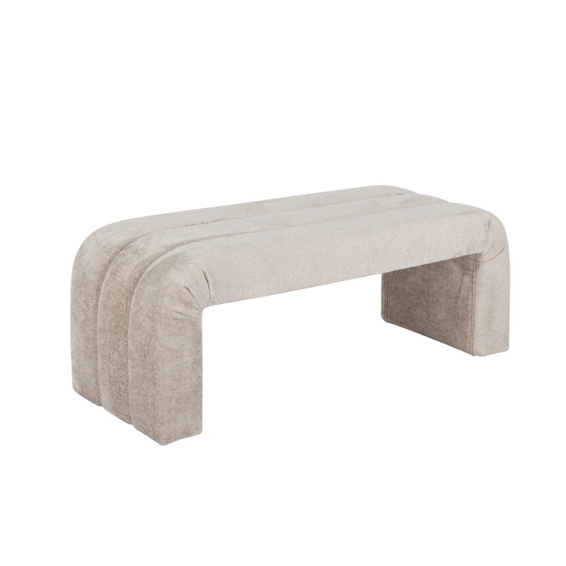 Mercer Upholstered Bench, Taupe