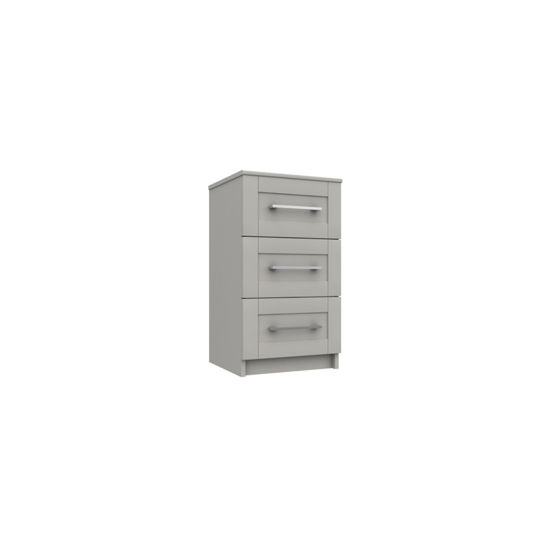 Niemeyer 38.3cm W Manufactured Wood Bedside Table, Light Grey