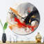 Horloge murale noire et rouge-93379449