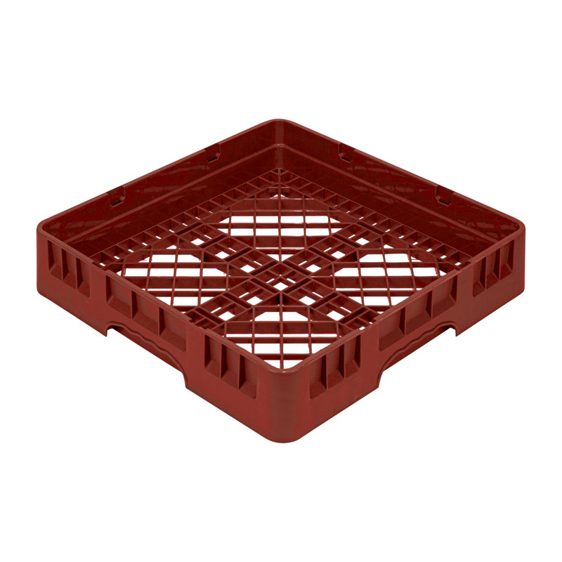  Égouttoir à vaisselle robuste en plastique rouge robuste de 19,69 po x 19,69 po x 3,98 po Clean Tek Professional, Rouge