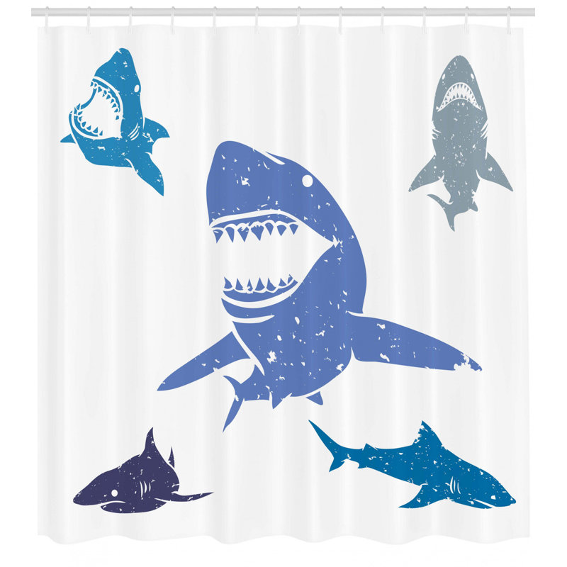 Shower Curtain with Hooks Included, 75" H x 69" W
