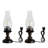 2 Pack Vintage Metal Base Touch Contral Table Lamps