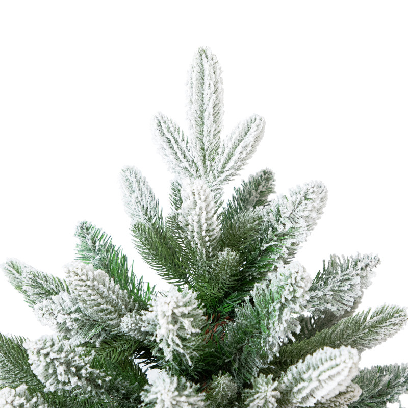 Real Touch Mountain Pearl Flocked Artificial Christmas Tree - 6.5' - Unlit
