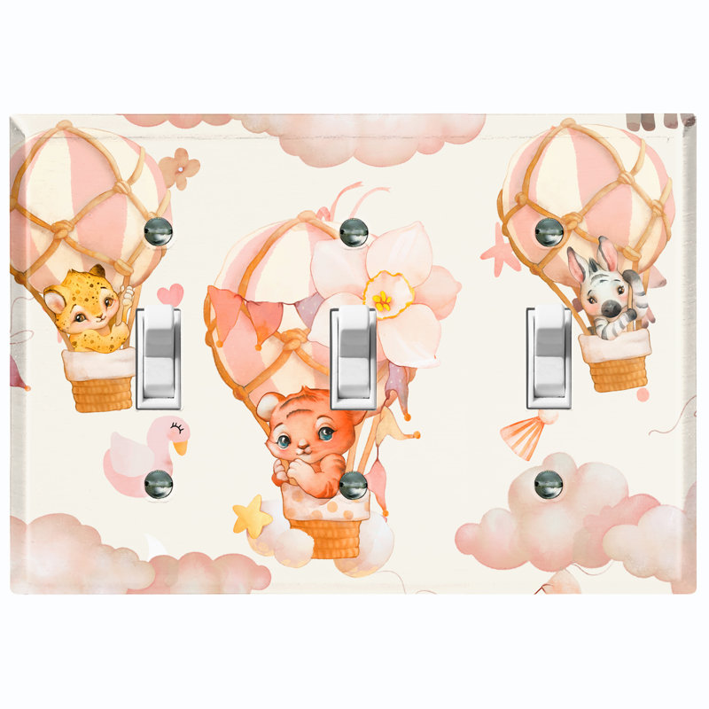 Plaque murale mignonne avec interrupteur à bascule 3 lumières