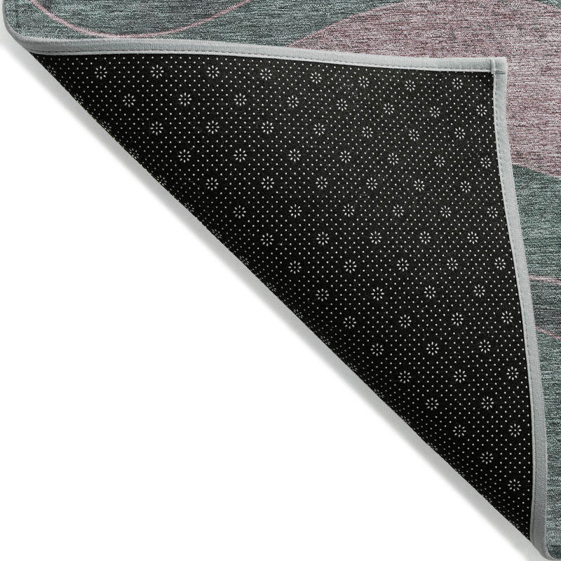 Machine Washable Indoor/Outdoor Xhevrie Sage Rug, Rectangle 10' x 14'